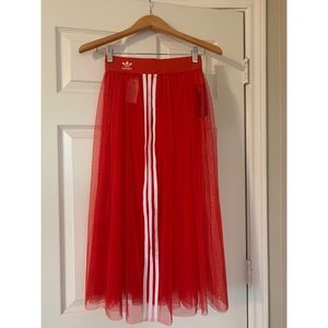 Adidas Originals Tulle Skirt Size XS Red